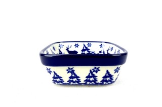 428 Bunzlau vierkant schaaltje 9,5 x 9,5 cm 1931X Rudolph 428 Kleine vierkante schaaltjes 9,5 x 9,5 cm